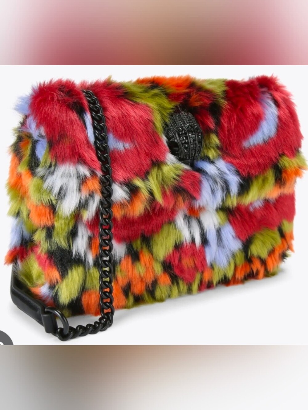 Kurt Geiger Multicolor Faux Fur Bag